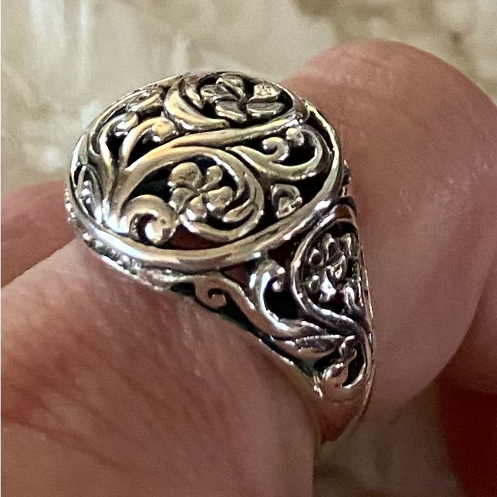 NWT Sterling Silver Floral Ring Made in Bali! - Picture 8 of 9